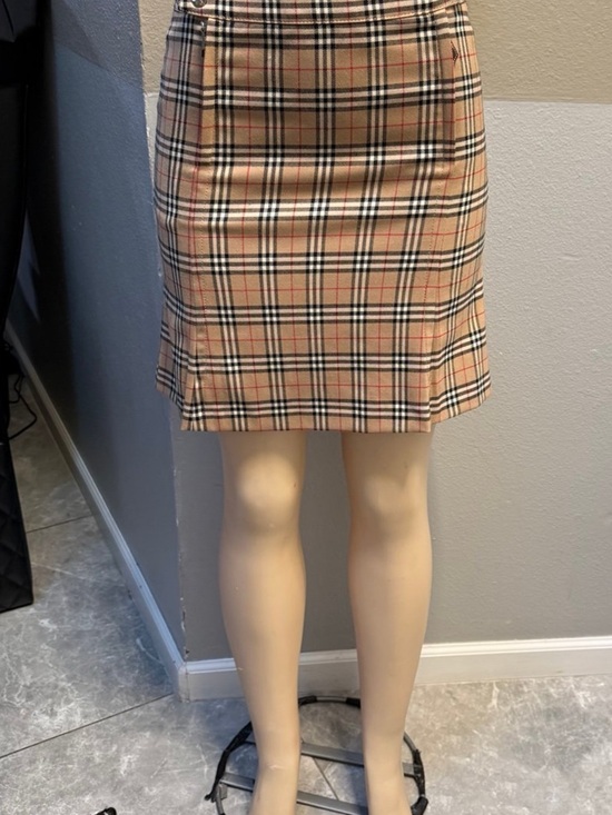 Burberry Dresses & Skirts - Burberry Beige Plaid Mini Skirt with Black & Red Check